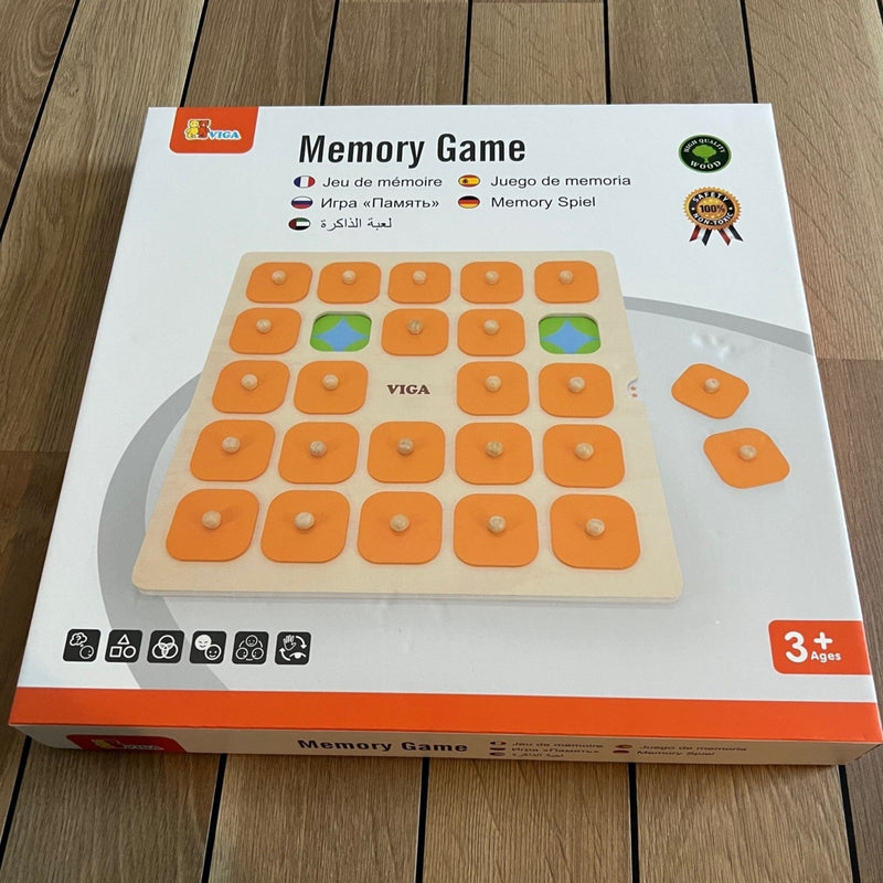Jumbo Memory vendespil i træ med 10 spil