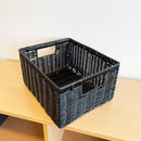 Kurv i plastflet - Sort (29,5 x 24,5 cm) - Billede 1