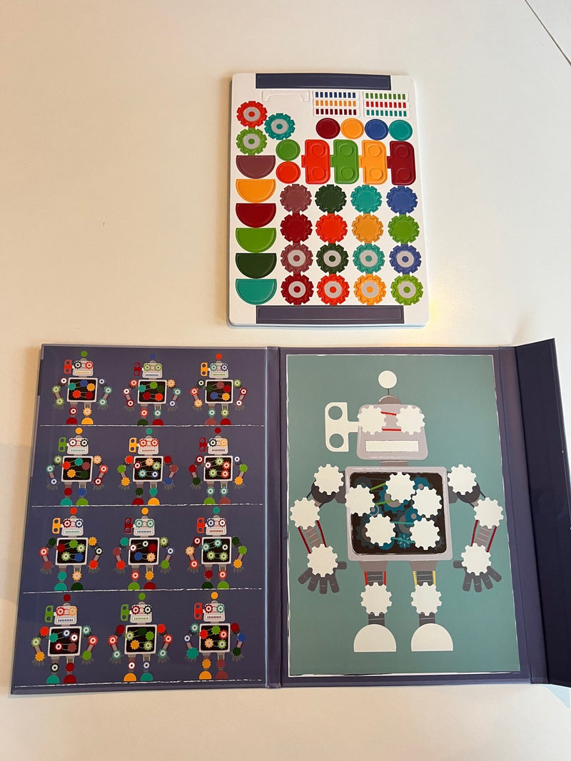 Læringsbog - Robot - farver & former - fra 4 år