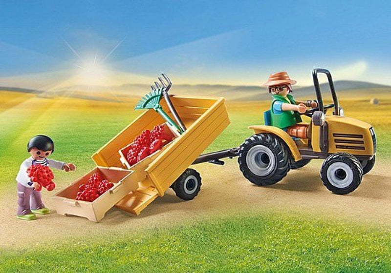 Playmobil Traktor med anhænger/vandtank - Billede 1