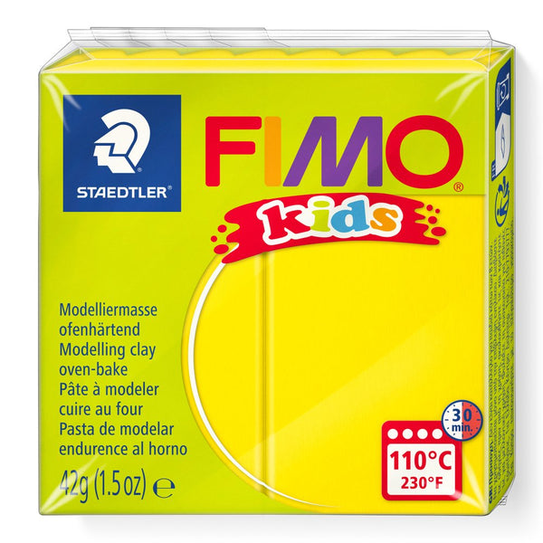 FIMO Kids modellervoks, Gul, 42 gram - Billede 1