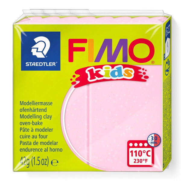 FIMO Kids modellervoks, Rosa Glit, 42 gr - Billede 1