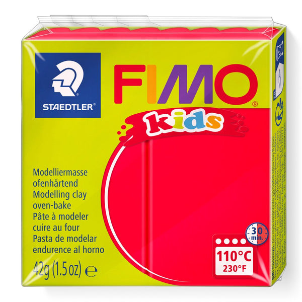 FIMO Kids modellervoks, Rød, 42 gram - Billede 1