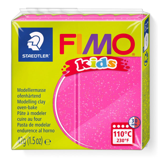 FIMO Kids modellervoks, Fusia Glit 42 gr - Billede 1