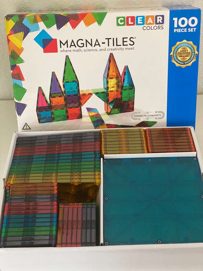 Magna-Tiles - 100 stk. transparent.
