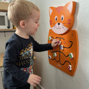 Aktivitetstavle i træ - Kat - Fra 18 mdr.