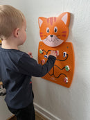 Aktivitetstavle i træ - Kat - Fra 18 mdr.