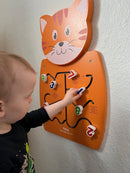 Aktivitetstavle i træ - Kat - Fra 18 mdr.