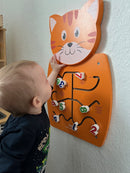 Aktivitetstavle i træ - Kat - Fra 18 mdr.