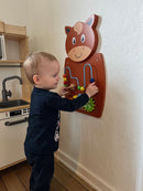 Aktivitetstavle i træ - Hest - Fra 18 mdr.