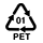 Genbrugssymbolet 01 PET
