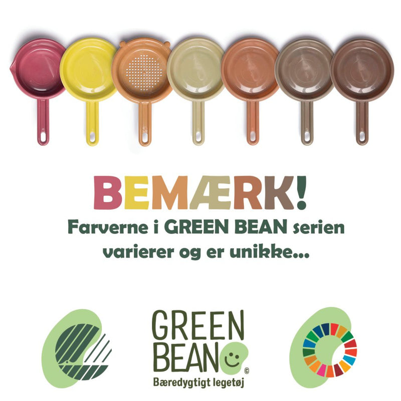 Dantoy GREEN BEAN - Spisesæt af genbrugsplast - Svanemærket - Fra 3 år. - Billede 1
