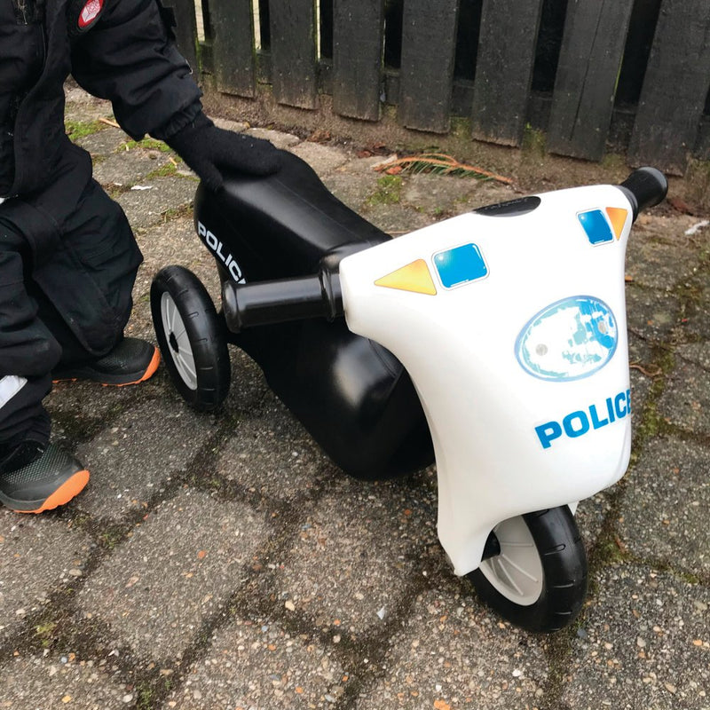 Politi Scooter / Skubber med Gummihjul fra Dantoy - fra 2 år. - Billede 1