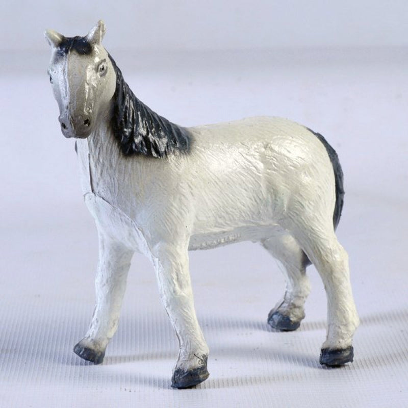 Dyr - Hvid Hest fra Green Rubber Toys - L:15 cm. - Billede 1