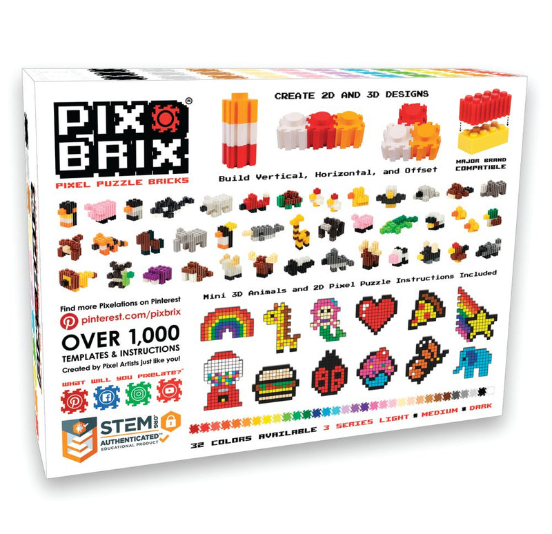 Pix Brix - Light Colormix - 6000 stk i opbevaringsboks - Fra 5 år - Billede 1