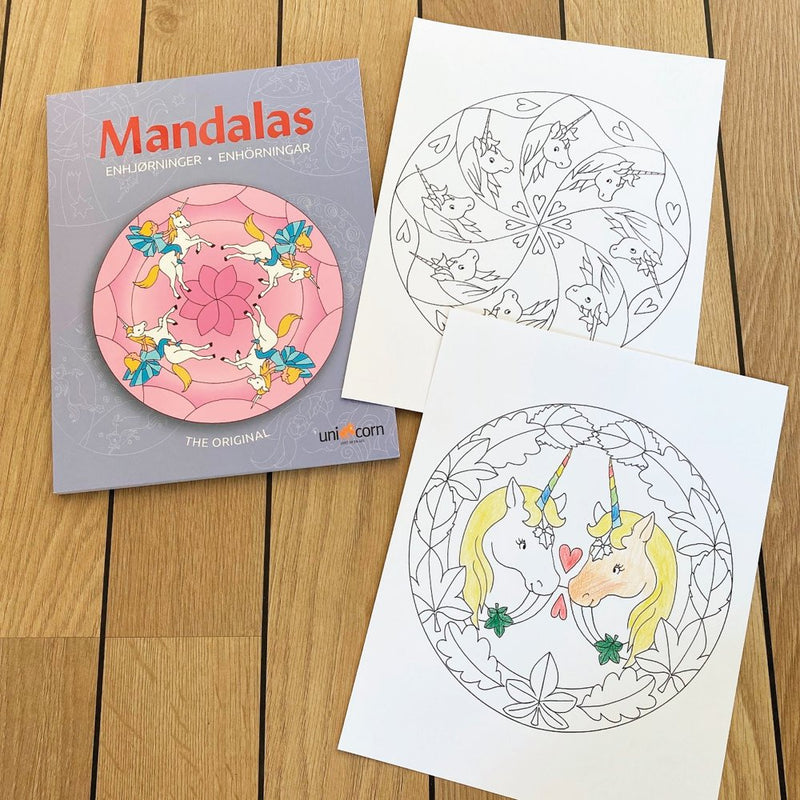 Mandalas Malebog - Enhjørninger - 32 sider - Fra 4 år. - Billede 1