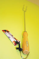 Grillgaffel, rustfrit stål m. træskaft - Billede 1