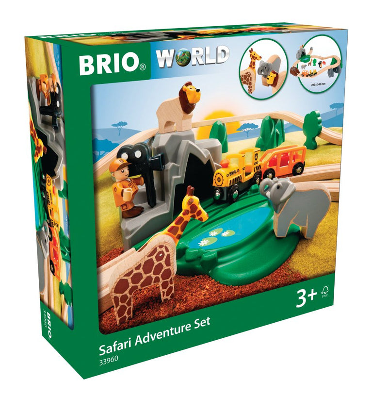BRIO 33960 - Safarieventyrsæt, togbane - 26 dele - Fra 3 år. - Billede 1