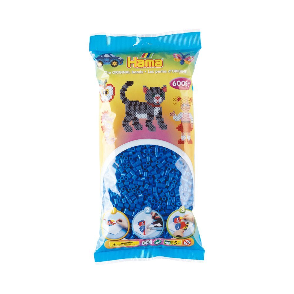 Hama – Sachet De 6000 Perles à Repasser – Bleu Foncé – Taille Midi – Loisir Créatif – Dès 5 Ans