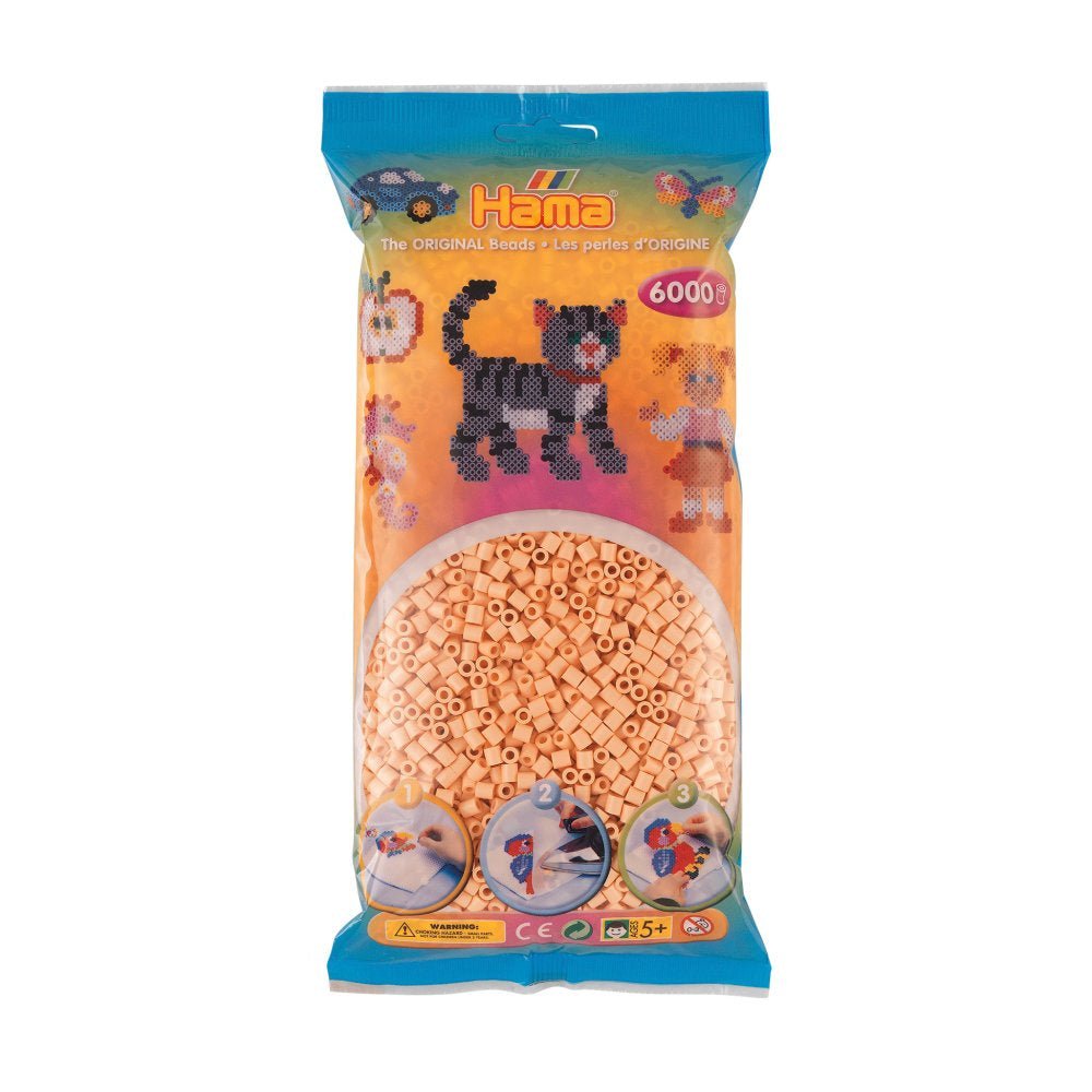 HAMA BEADS 205-68 | Set De 6000 Perlas De Planchar Medianas En 52 Colores | Manualidades Creativas Para Niños De 5+ Años | Incluye Tablero Y Papel Para Planchar | Regalo Educativo