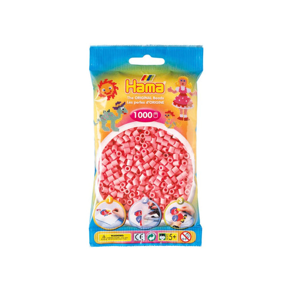 Hama midi perler 1000 stk pink/ lyserød - Billede 1