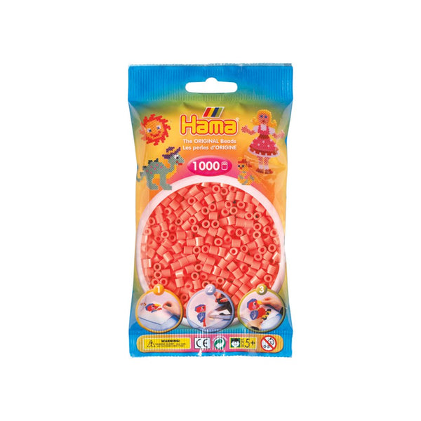 Hama midi perler 1000 stk pastel rød - Billede 1
