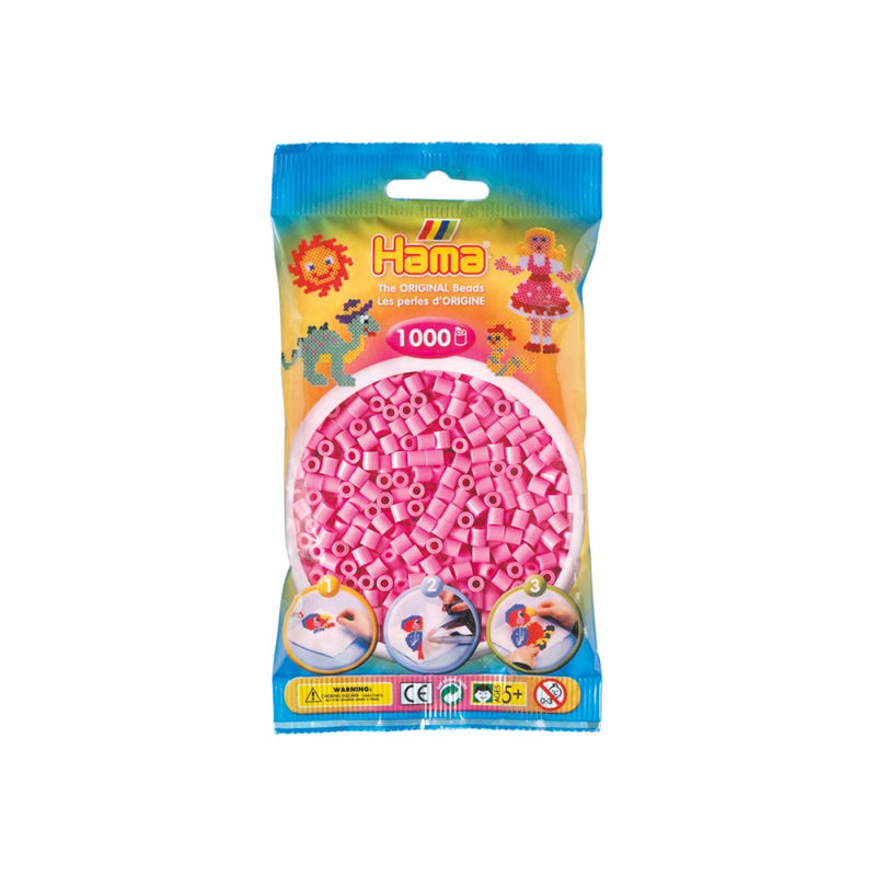 Hama midi perler 1000 stk pastel pink - Billede 1