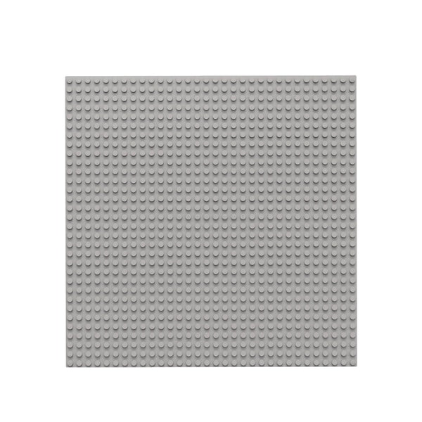 BiOBUDDi Byggeplade - 1 stk Grå - Mål: 25 x 25 cm (32 x 32 knopper) - Billede 1