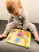 Knoppuslespil med Vilde Dyr - 8 brikker - Viga - Fra 18 mdr - Billede 1