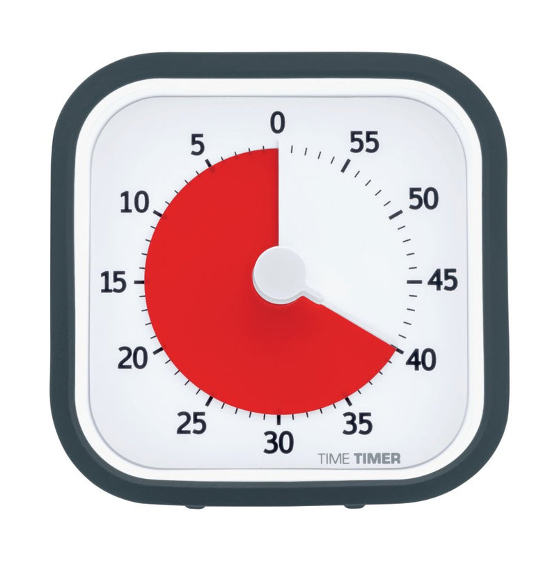 Time Timer MOD visulet ur med alarm - 9 x 9 cm - Grå farve. - Billede 1