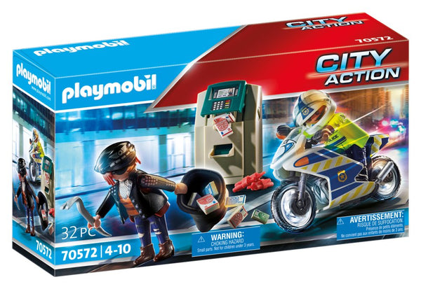 Playmobil City Action - Politimotorcykel: Forfølgelse af røveren - 70572 - Billede 1