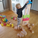 Klodser i Skum fra EduShape - Store - "wood-like" - 32 stk. - Billede 1