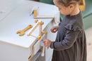 Byggesæt i træ 36 dele - Mustard - FLEXA - Fra 3 år