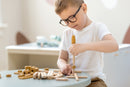 Byggesæt i træ 36 dele - Mustard - FLEXA - Fra 3 år