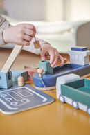 Containerskib i træ - 6 dele - FLEXA - Fra 3 år.