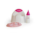 Dukketilbehør potte sutteflaske hagesmæk - Billede 1