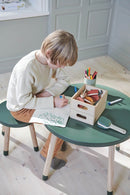 Legebord Ø60 Deepgreen MDF - Billede 1