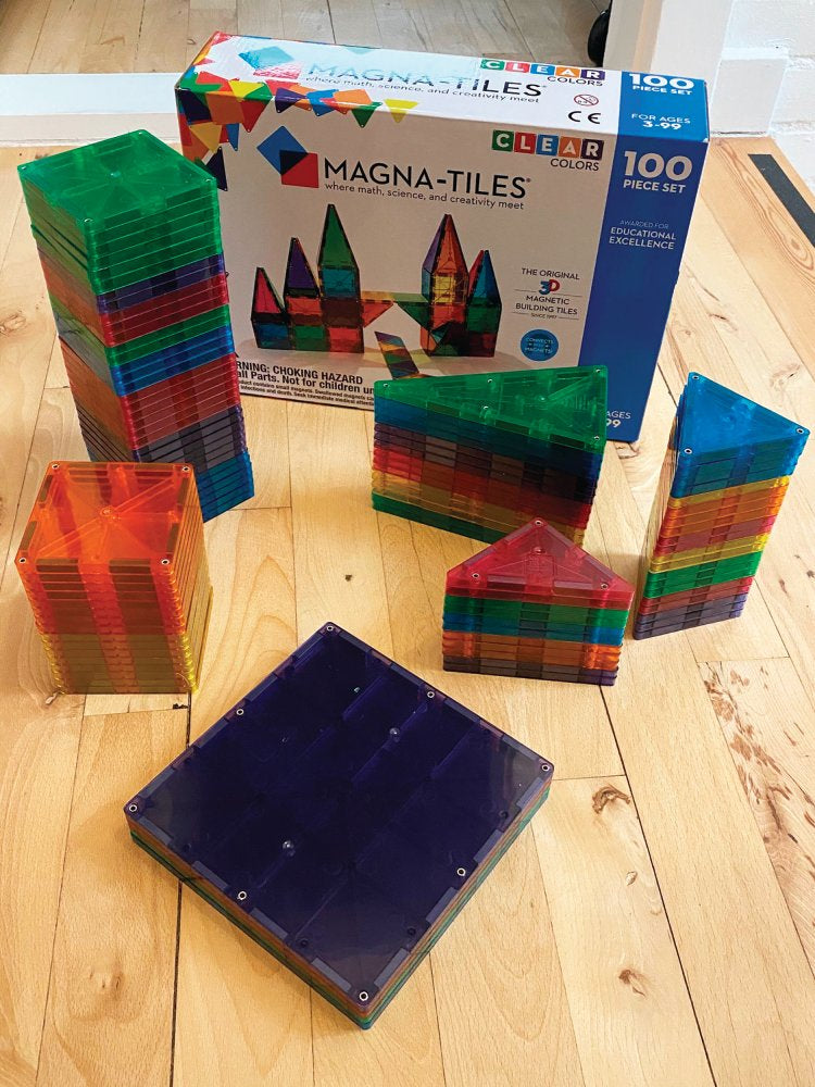 Magna-Tiles - 200 stk. Transparent. - Billede 1
