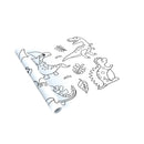 Kæmpe banner til farvelægning Dinosaurer - Billede 1