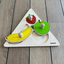 Knoppuslespil med Frugt - Beleduc - 3 brikker.