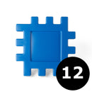 Dantoy Byggeplader - 12 stk. - Blå