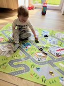 Legetæppe med arbejdspladser - 100x150 cm.