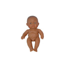 Dukke nyfødt dreng mørk - 21 cm - Billede 1
