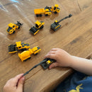 Biler, 7 cm, 8 stk Arbejdsmaskiner Volvo