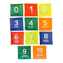 Ærteposer med tallene 1 - 10 - et sæt