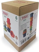 TOLO Stabelkopper Regnbue - Bio plast - Billede 1