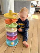 Quercetti Spiral Tower - Kuglebane m. 10 dele - BIOplast - fra 1 år.