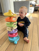 Quercetti Spiral Tower - Kuglebane m. 10 dele - BIOplast - fra 1 år.