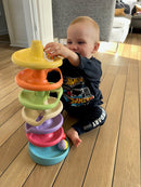 Quercetti Spiral Tower - Kuglebane m. 10 dele - BIOplast - fra 1 år.