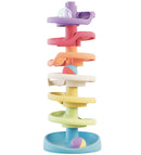 Quercetti Spiral Tower - Kuglebane m. 10 dele - BIOplast - fra 1 år.